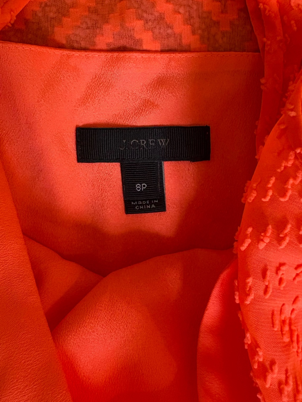 J. Crew Neon Orange Lace-Overlay Sleeveless Dress - Picture 4 of 6
